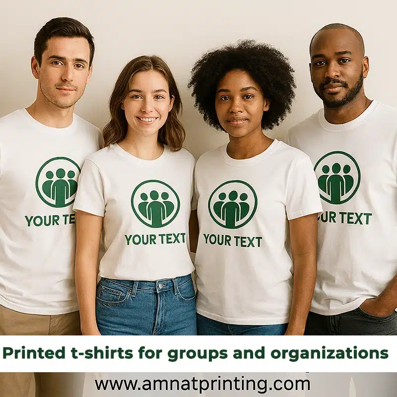 Printed t-shirts for groups and organizations