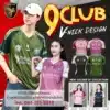MAWIN เสื้อยืดคอวีพิมพ์ลาย 9 CLUB ใส่ได้ทั้งหญิง ชาย