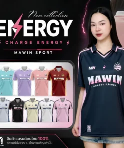 MAWIN เสื้อกีฬาคอปก ENERGY ใส่ได้ทั้งหญิง ชาย