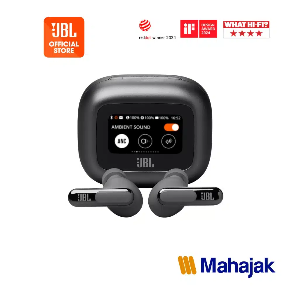 JBL Live Beam 3 หูฟัง Smart Charging Case สามารถควบคุมหูฟังได้ผ่าน หน้าจอสัมผัสบนเคส หูฟังใช้งานได้สูงสุด 48 ชม. JBL Live Beam 3 หูฟัง Smart Charging Case สามารถควบคุมหูฟังได้ผ่าน หน้าจอสัมผัสบนเคส หูฟังใช้งานได้สูงสุด 48 ชม.