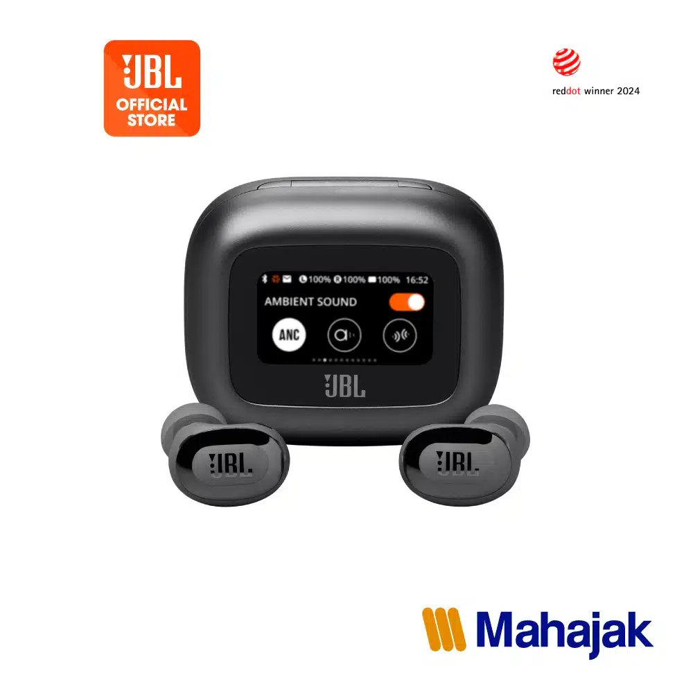 JBL LIVE BUDS 3 หูฟัง Smart Case สามารถควบคุมหูฟังได้ผ่าน หน้าจอสัมผัสบนเคส หูฟังใช้งานได้สูงสุด 40 ชม. JBL LIVE BUDS 3 หูฟัง Smart Case สามารถควบคุมหูฟังได้ผ่าน หน้าจอสัมผัสบนเคส หูฟังใช้งานได้สูงสุด 40 ชม.