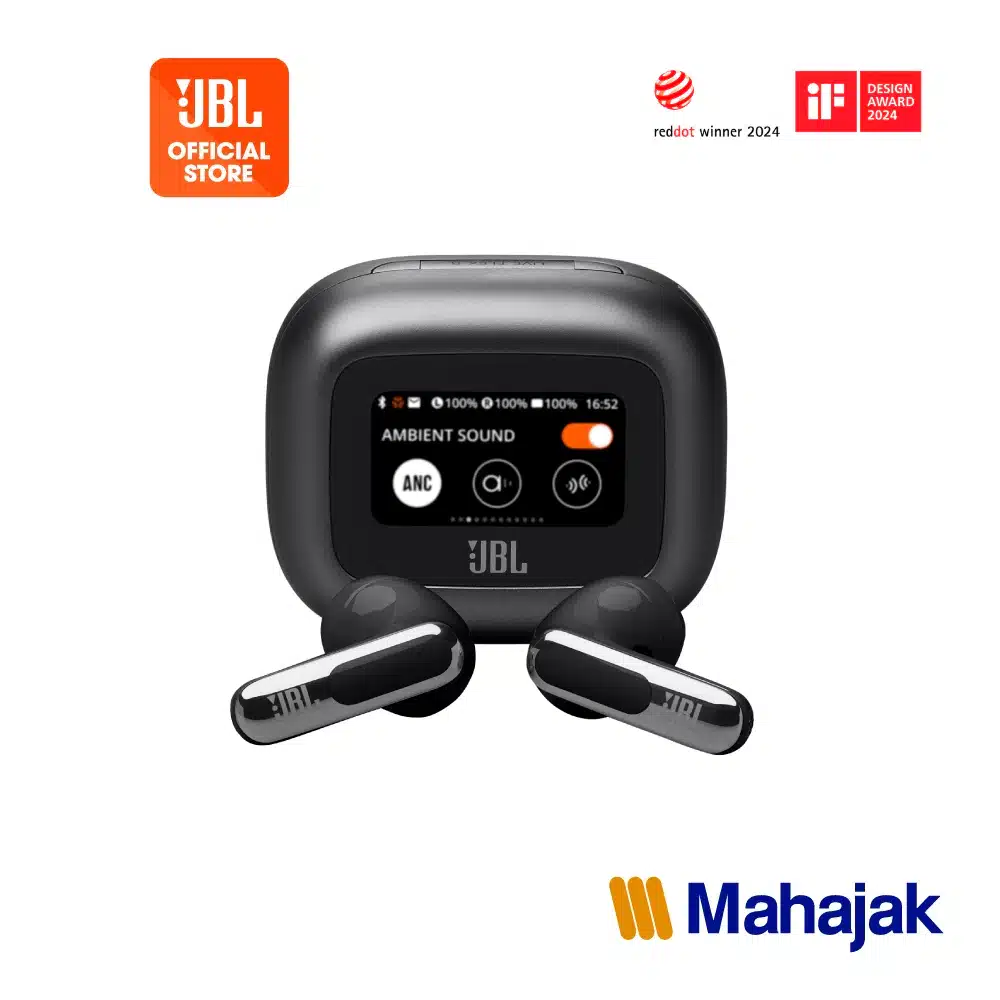 JBL Live Flex 3 หูฟัง Smart Charging Case ควบคุมหูฟังได้ผ่านหน้าจอสัมผัสบนเคส ใช้งานได้สูงสุด 50 ชม. JBL Live Flex 3 หูฟัง Smart Charging Case ควบคุมหูฟังได้ผ่านหน้าจอสัมผัสบนเคส ใช้งานได้สูงสุด 50 ชม.